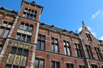 Fototapeta premium railway station in amsterdam in netherlands