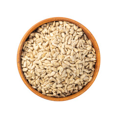 Peeled Sunflower Seeds Isolated, Raw Sunflower Kernels Group, Sun Flower Grains, Peeled Sunflower Seeds