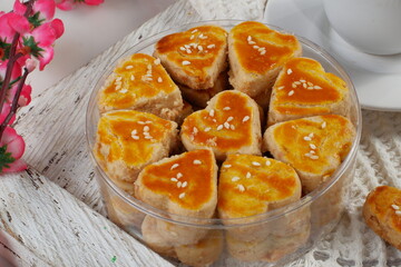 Kue Kacang or Peanut Butter cookies, Homemade cookies for eid mubarak.