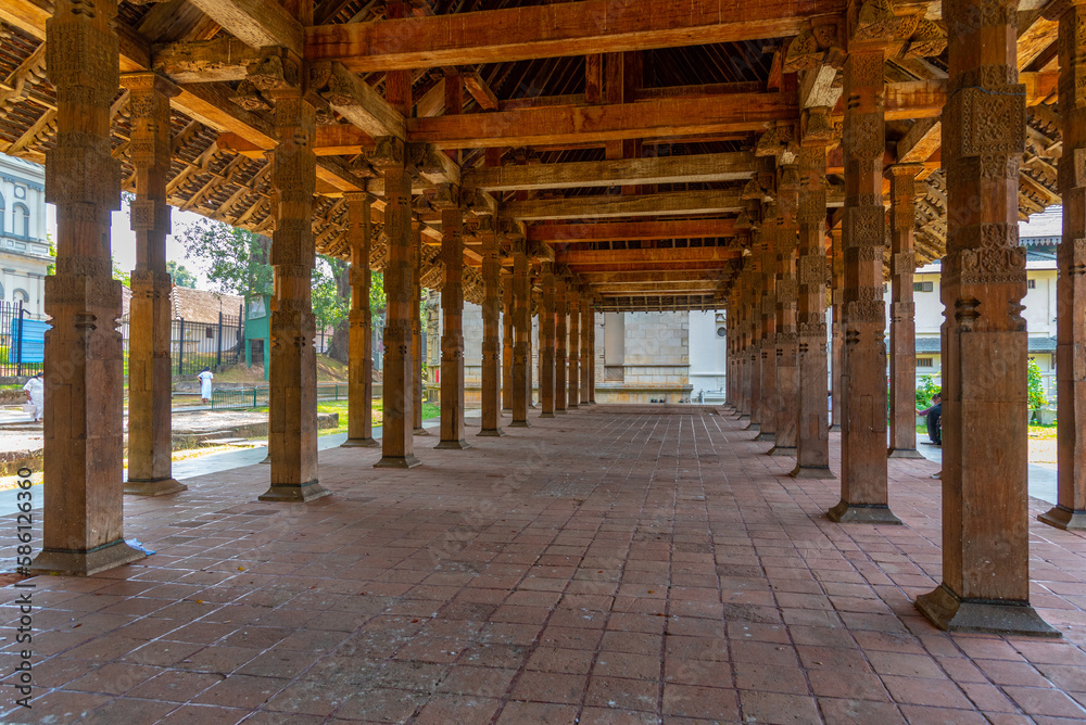 Poster magul maduwa (audience hall) of the kandyan palace, kandy, sri lanka