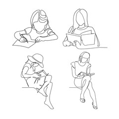 Students vector illustration