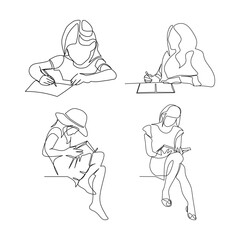 Students vector illustration