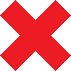X sign rejection denied check mark