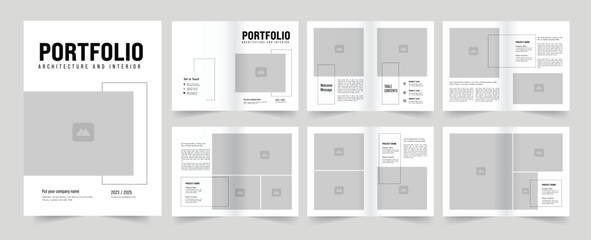 Architecture portfolio interior portfolio design portfolio template design