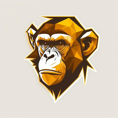 Monkey Logo. Generative AI