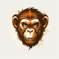 Monkey Logo. Generative AI