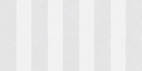 Abstract  white and gray color, modern design stripes background with geometric round shape, wave pattern. Vector illustration.