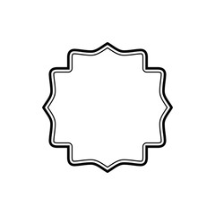 Simple shape frame isolated on transparent background