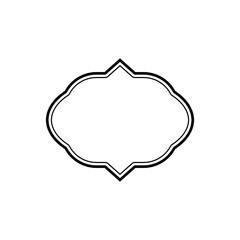 Simple shape frame isolated on transparent background