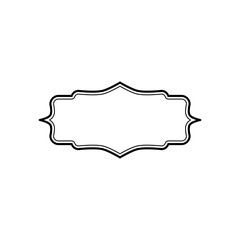 Simple shape frame isolated on transparent background