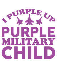 Obraz premium I Purple Up Purple Military Child, Purple up for military kids dandelion flower vector cancer awareness Month of the Military Child typography t-shirt design veterans shirt