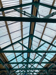 Old glass roof structure.
