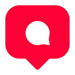  Comment Notification icon, social media notification icon vector illustration.