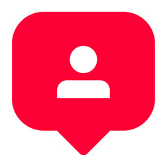 Follower notification icon, social media icon vector illustration.