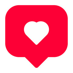 social media like icon transparent, love reation icon vector illustration \