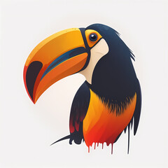 Naklejka premium Toucan Logo. Generative AI