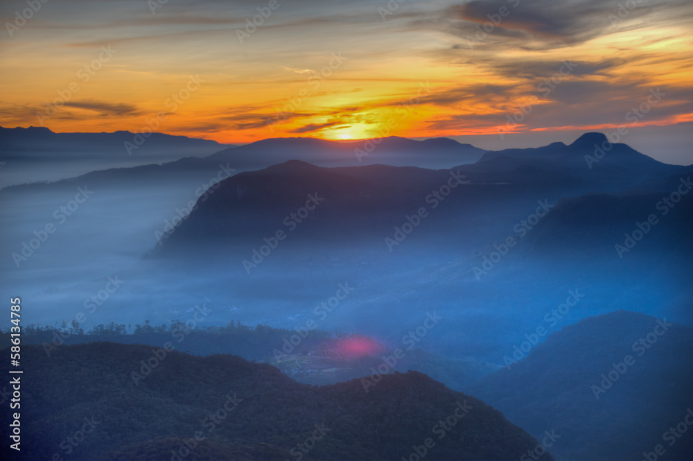 Canvas Prints sunrise view over sri lanka from adam's peak