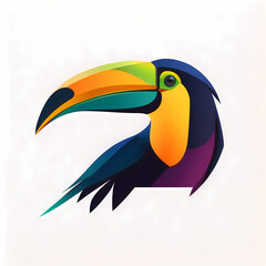 Naklejka premium Toucan Logo. Generative AI