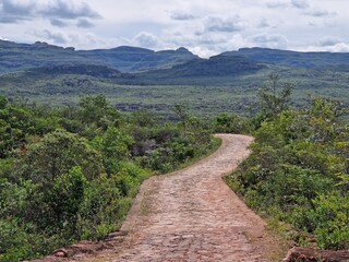 Road to the town of Igatu in Chapada Diamantina in Brazil