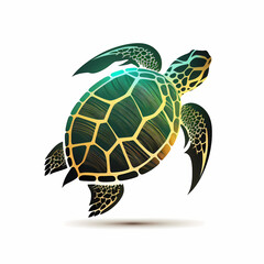 Obraz premium Sea Turtle Logo, Generative AI