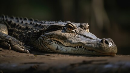 alligator portrait hyper-realistic, generative AI