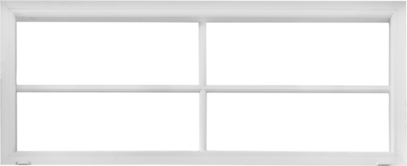 Real vintage house window frame isolated on white background