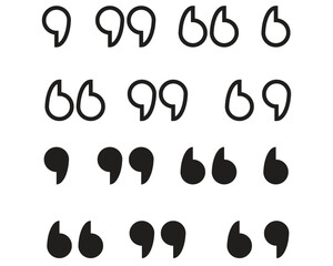 Quote mark quotation sign collection