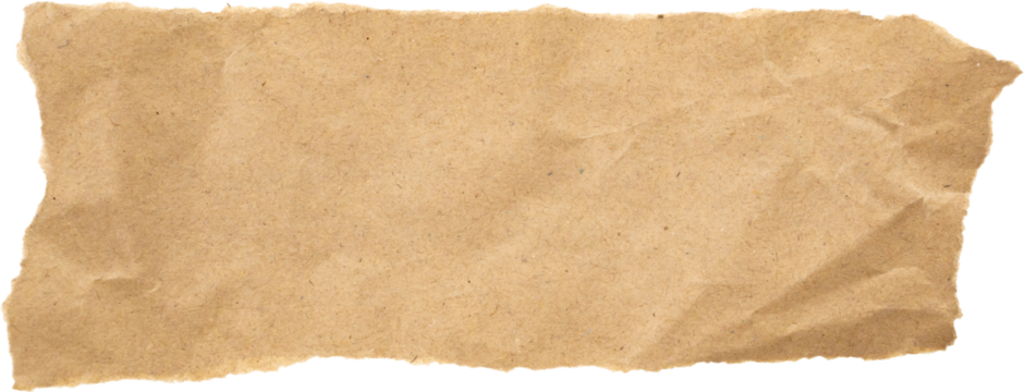 Brown Cardboard paper piece isolated on white background