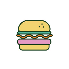 Burger with lettuce and cheese