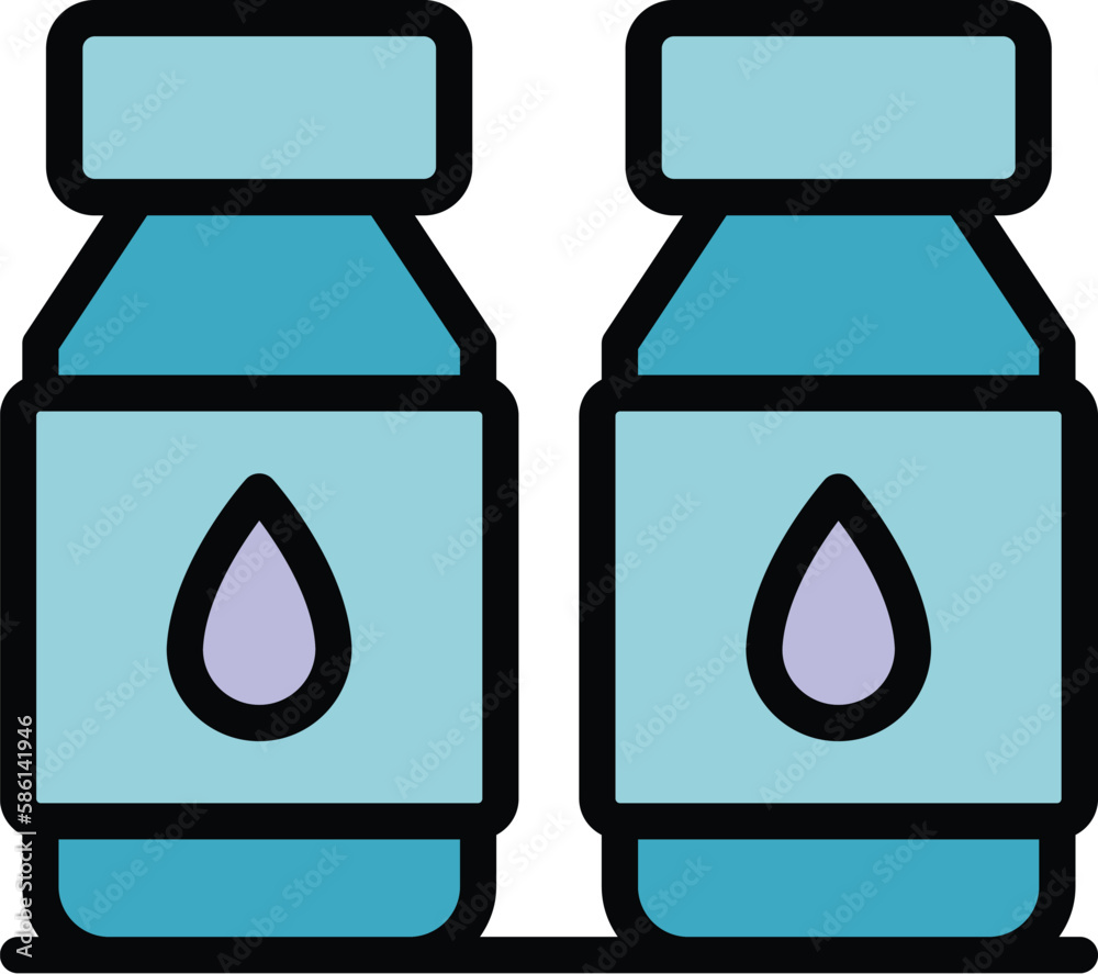 Poster printing bottles icon. outline printing bottles vector icon for web design isolated on white backgro