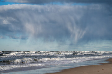 storm on the beach