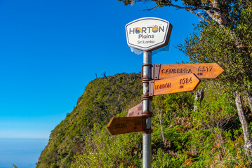 World's end viewpoint at Horton Plains national park at Sri Lanka