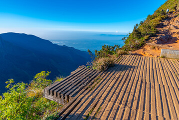 World's end viewpoint at Horton Plains national park at Sri Lanka