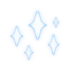 Obraz premium Cute magic star stationary sticker oil painting