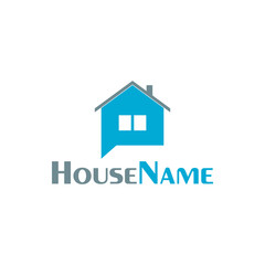 Home and talk logo isolated on transparent background