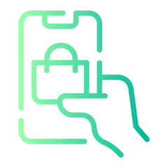 online shop gradient icon
