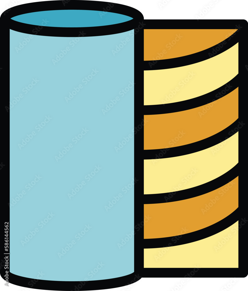 Poster printing roll icon. outline printing roll vector icon for web design isolated on white background co