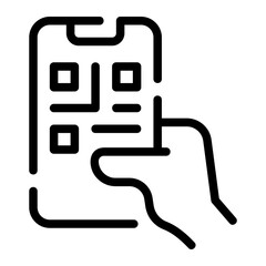 qr code line icon