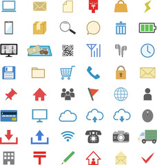 ビジネスコミュニケーションのイラストアイコンセット