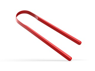 Blank Tongue Scraper Template, 3d render illustration.