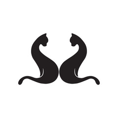 abstract, cats love. logo element