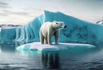 the last polar bear on the ice floe, Generative AI