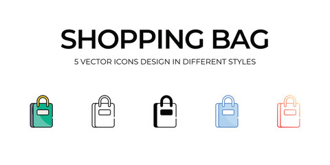 Shopping Bag icon. Suitable for Web Page, Mobile App, UI, UX and GUI design.