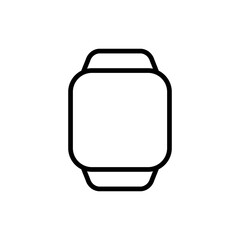 Smart watch. Line icon, black, smart watch icon. Vector icon.