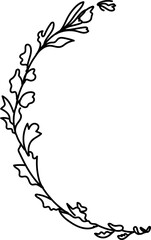 flower floral wreath frame border doodle illustration