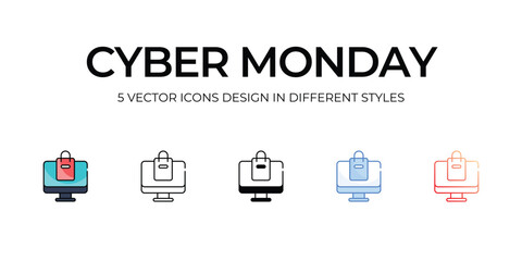 Cyber Monday icon. Suitable for Web Page, Mobile App, UI, UX and GUI design.