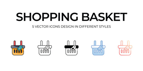Shopping Basket icon. Suitable for Web Page, Mobile App, UI, UX and GUI design.