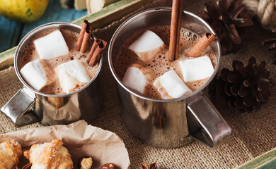chocolate with marshmallows