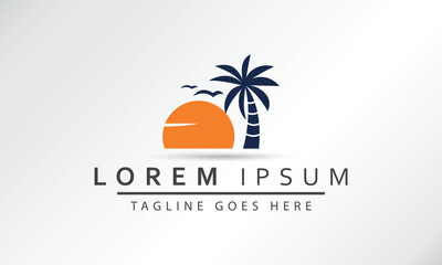 Summer holidays design elements set. Retro and vintage templates. Labels, Badges, emblem, vector illustration - Vector