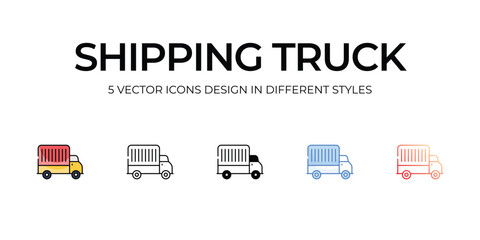 Shipping Truck icon. Suitable for Web Page, Mobile App, UI, UX and GUI design.